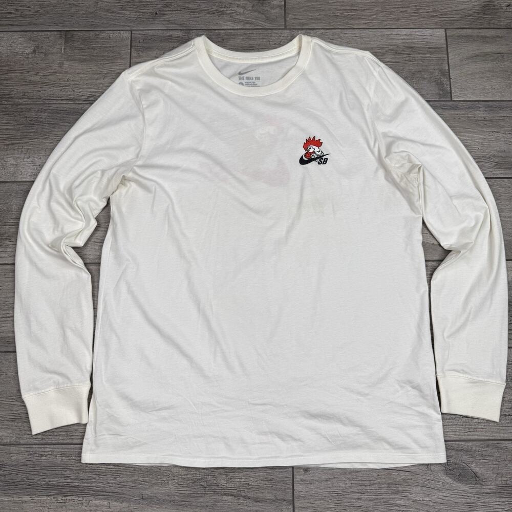Nike SB Rooster Long Sleeve T-Shirt Nike Tee Rare Double Sided Skateboarding XL